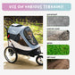 3 in 1 Pet Stroller and Bike Trailer + Bike Adapter + Rain Cover + Portable Organizer Bundle