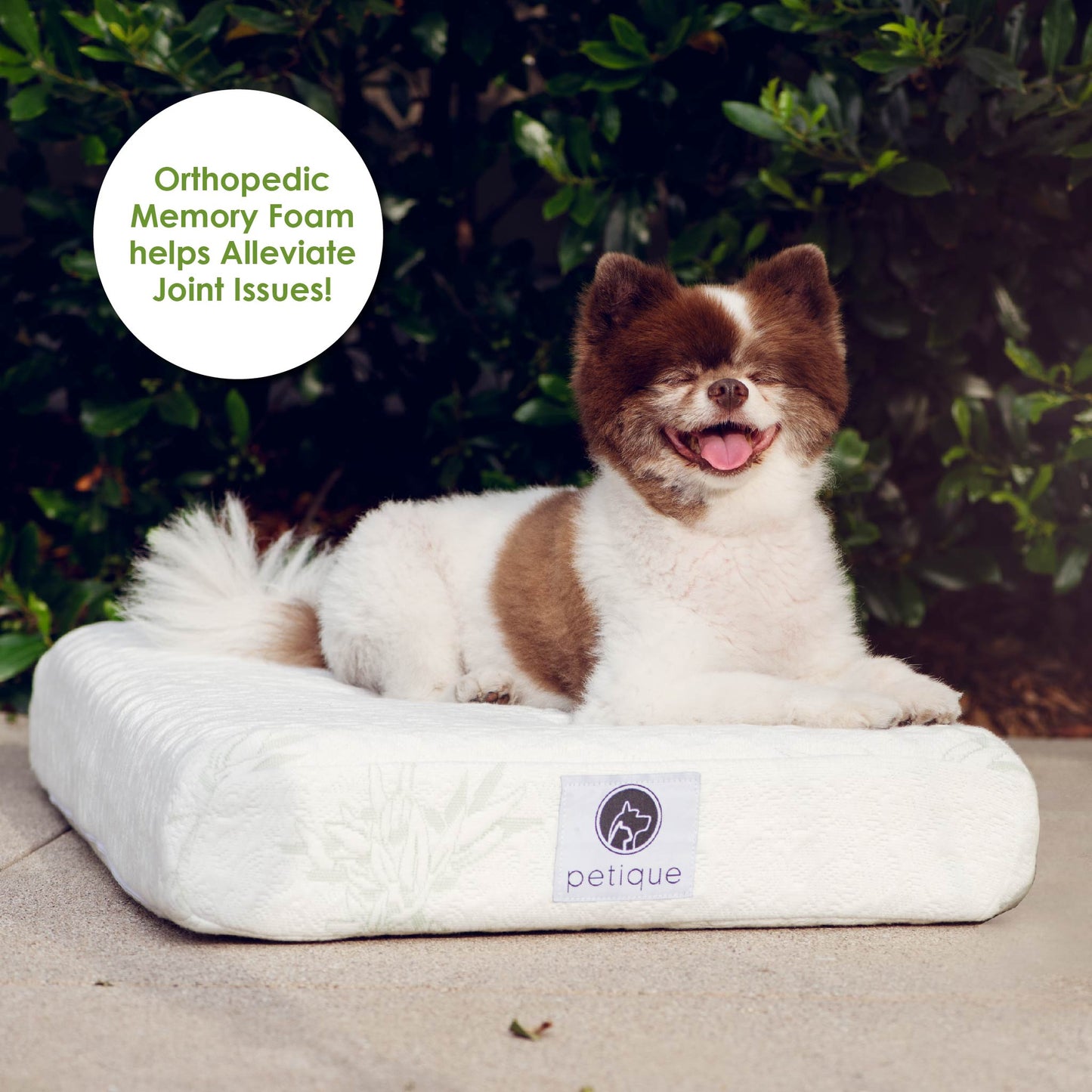 Bamboo Orthopedic Memory Foam Pet Bed - Small/Medium/Large, Sustainable, Non-Toxic, Hypoallergenic, for Dogs/Cats/Other Animals