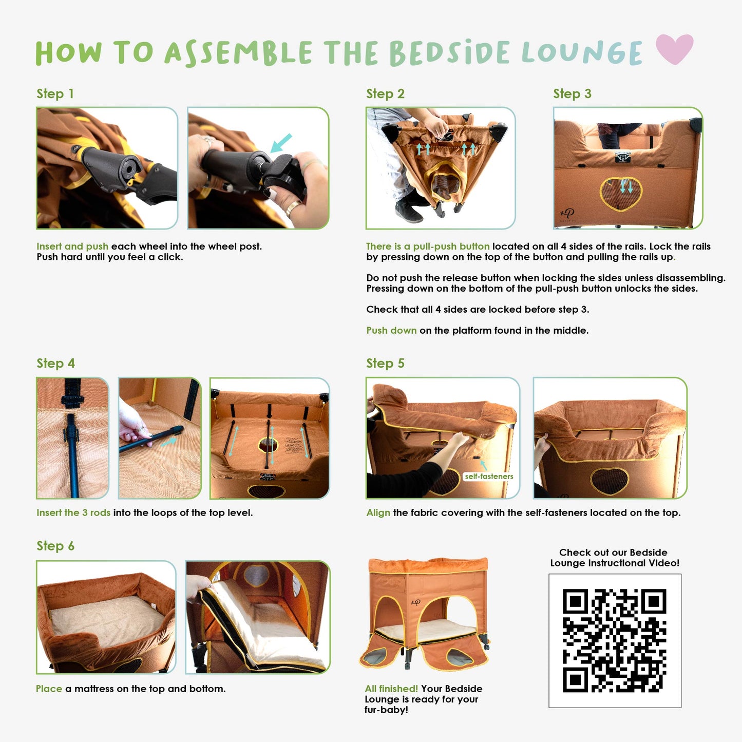 how to assemble bedside lounge