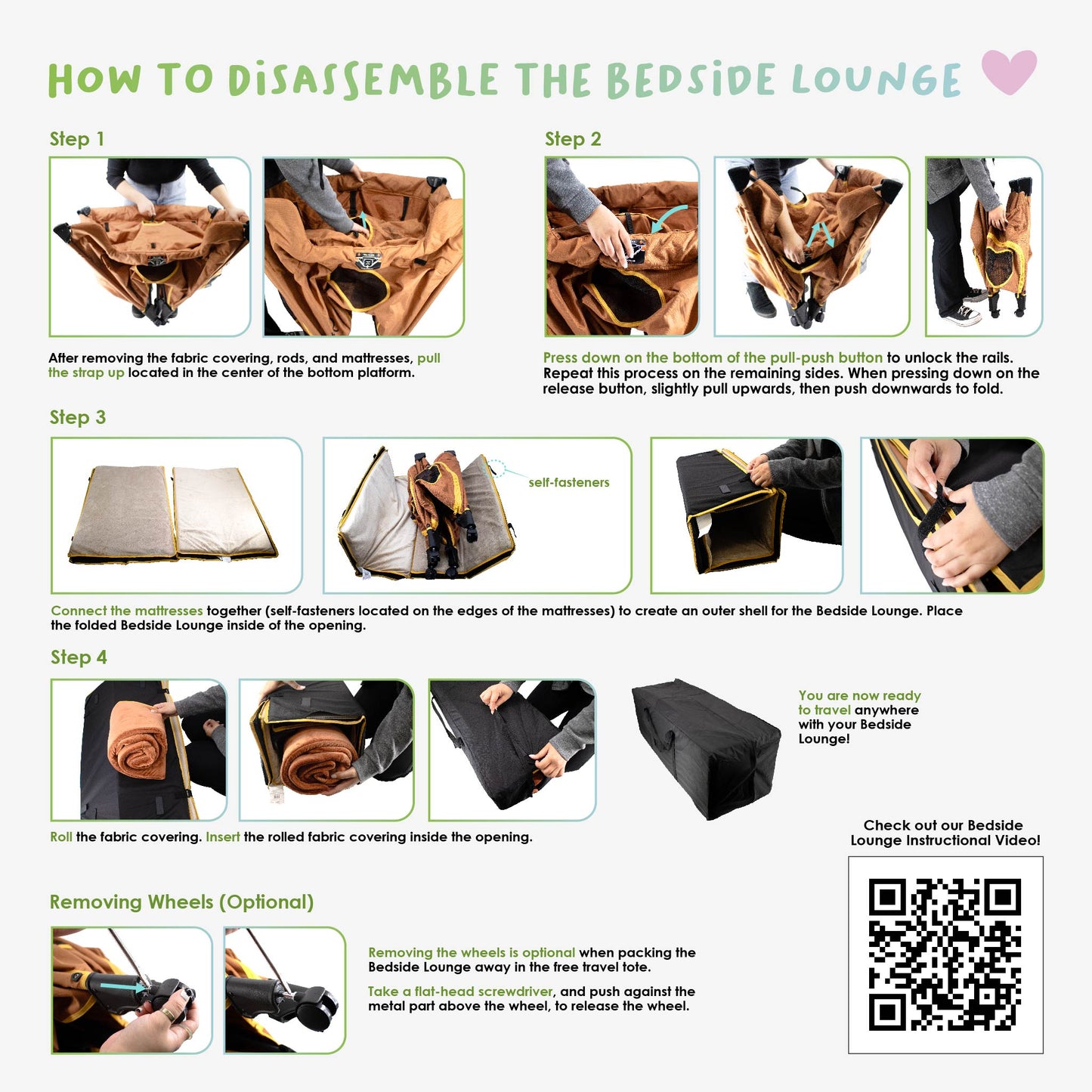 how to disassemble bedside lounge
