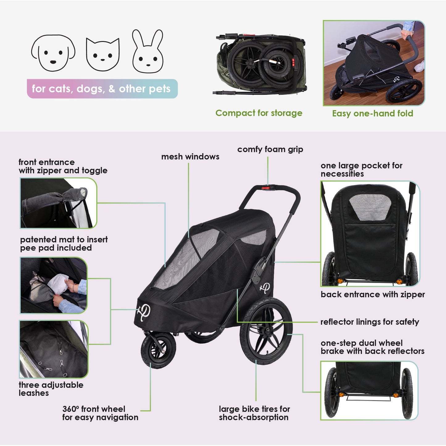 breeze pet jogger features