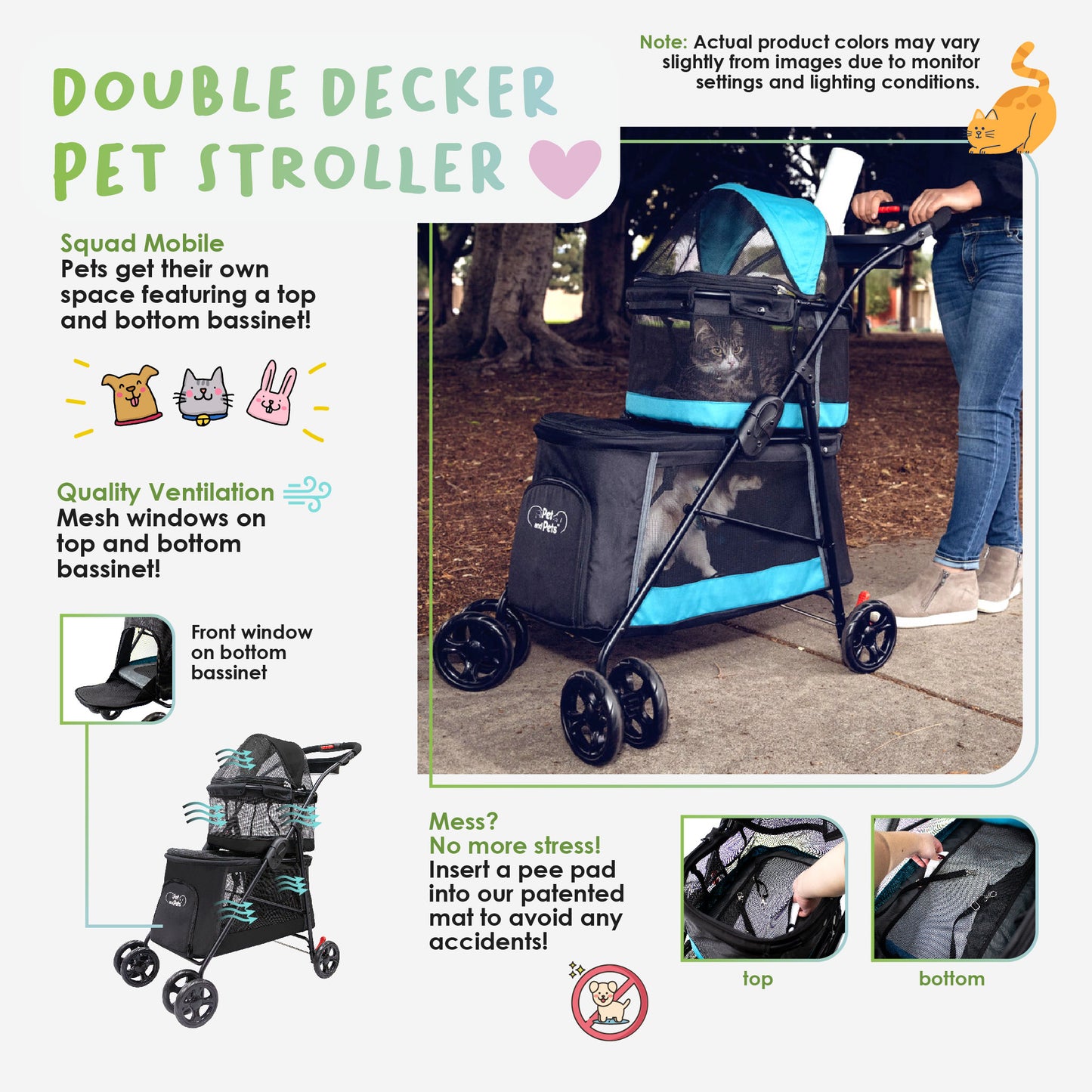 about the double decker pet stroller petique