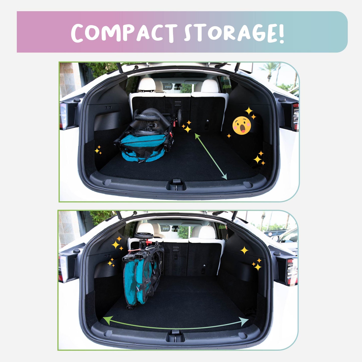 durable pet stroller fits in car trunk