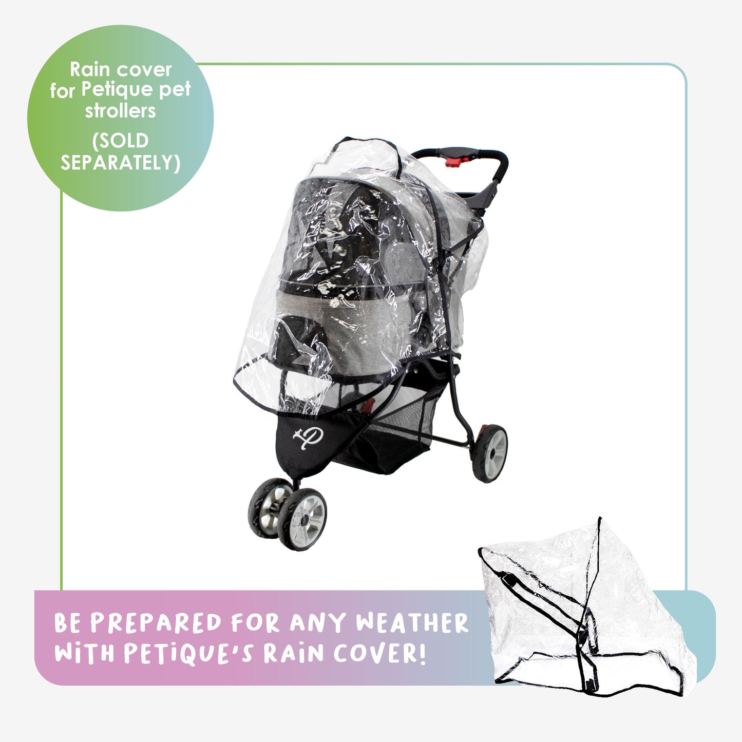 rain cover for petique glacier pet stroller