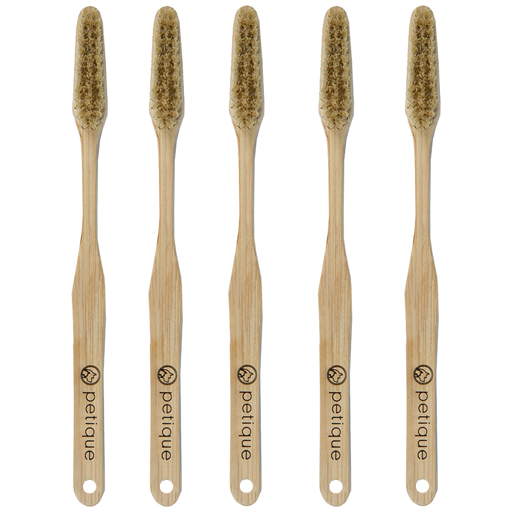 5 large bamboo pet toothbrush