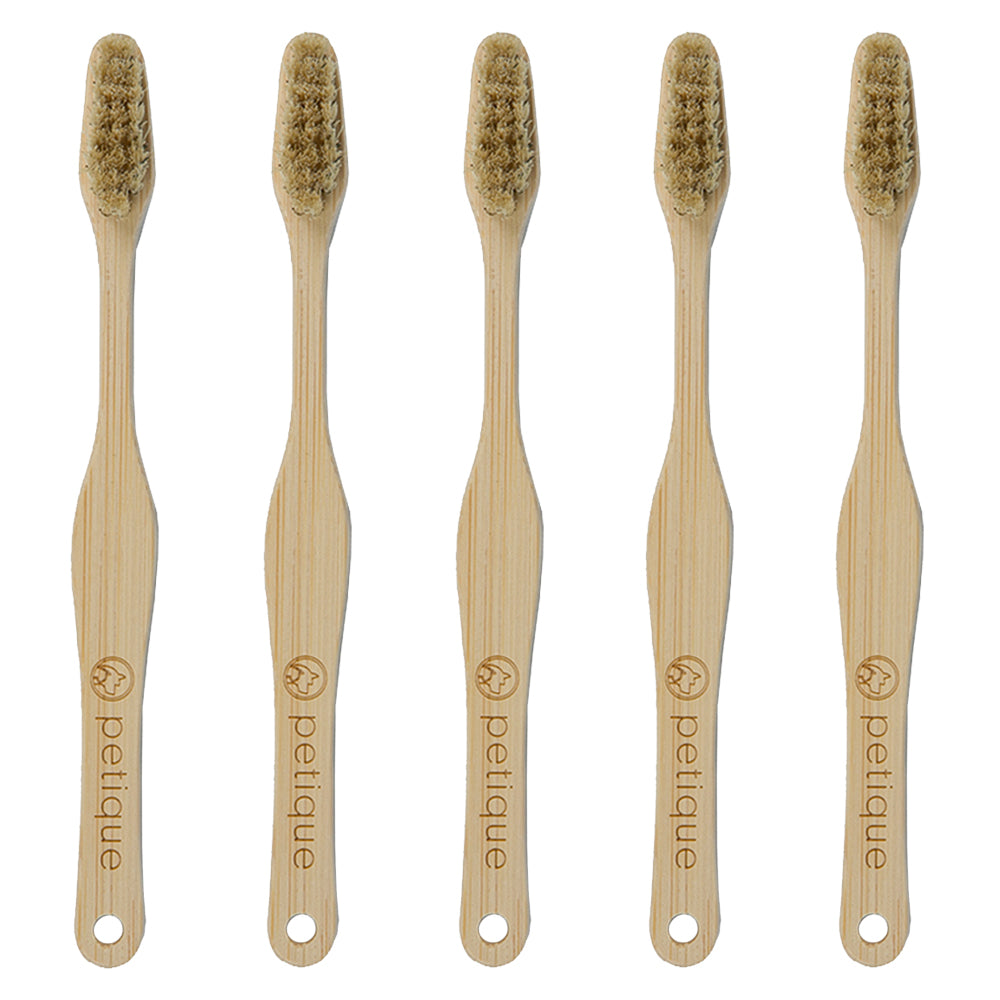 5 small bamboo pet toothbrush