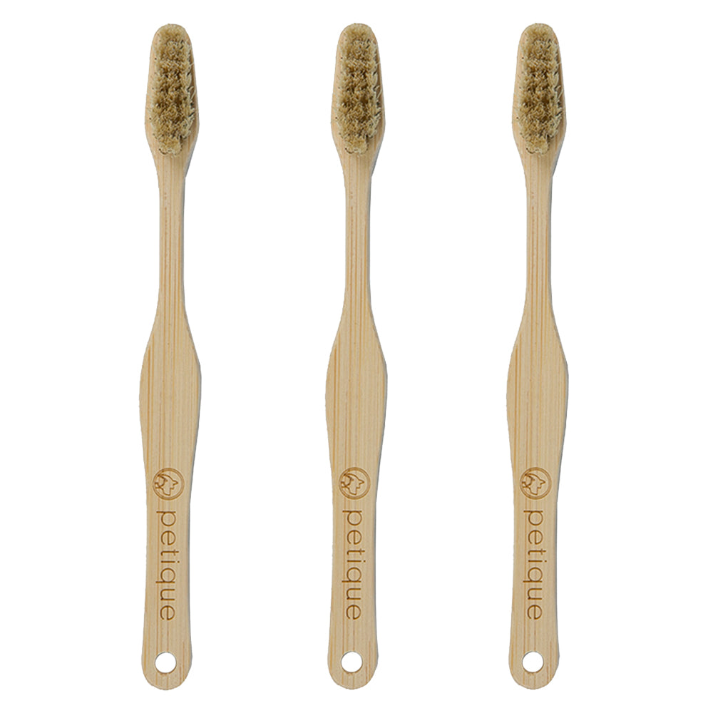 3 small bamboo pet toothbrush