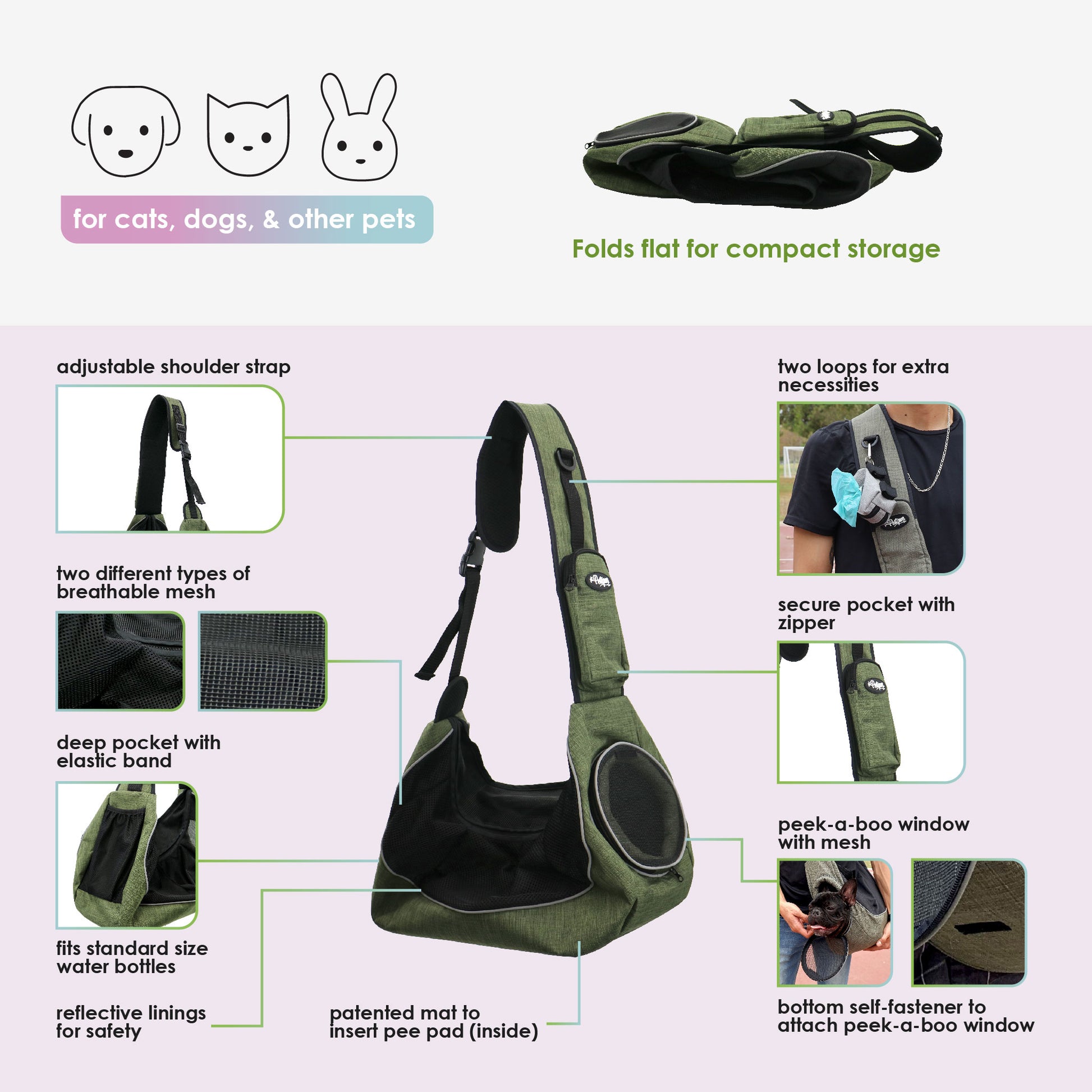 sling pet carrier features