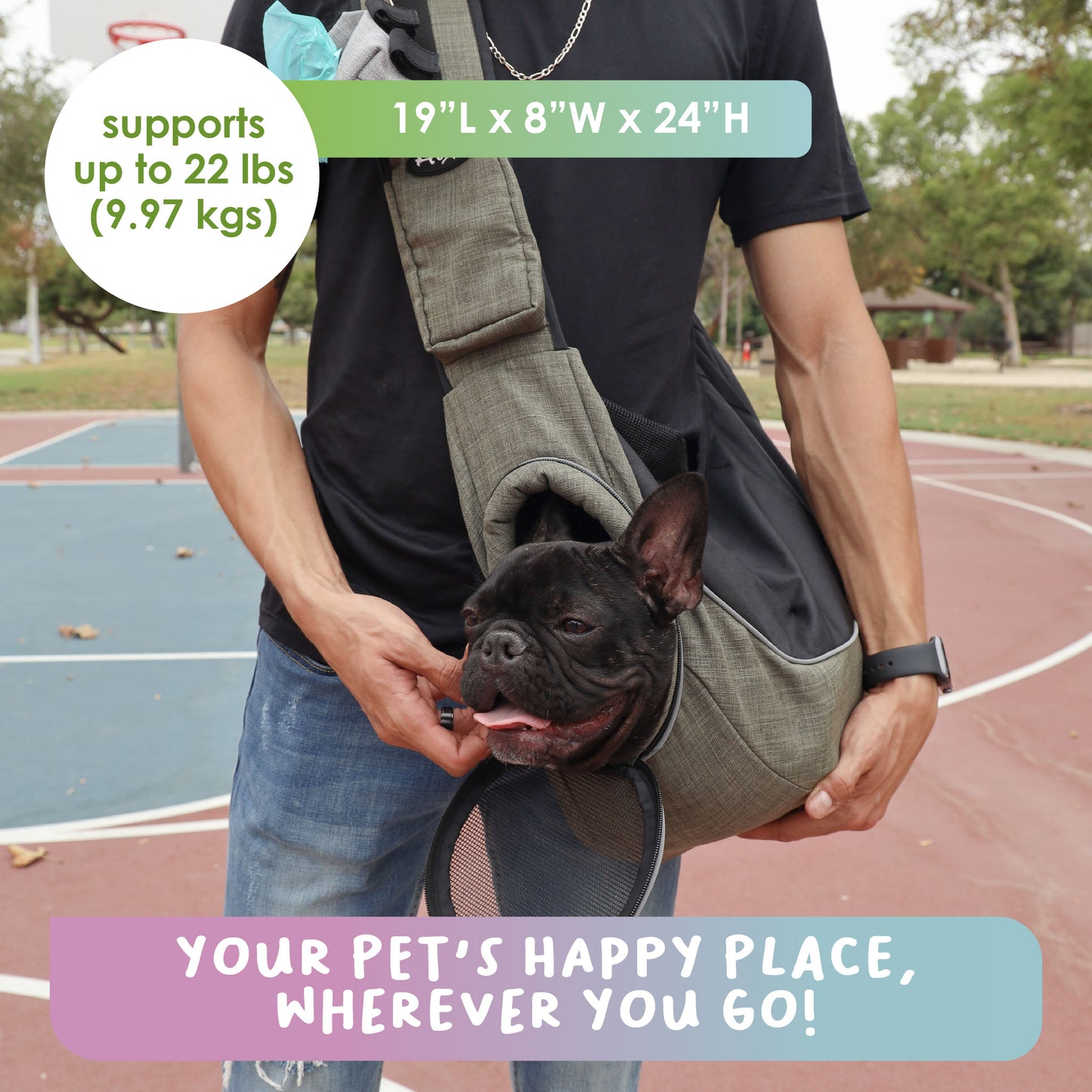 supports pets up to 22 lbs