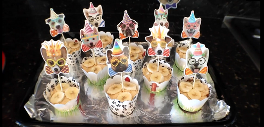 Easy and Dog-Friendly Peanut Butter & Banana Birthday Cupcake Dog Treat Recipe