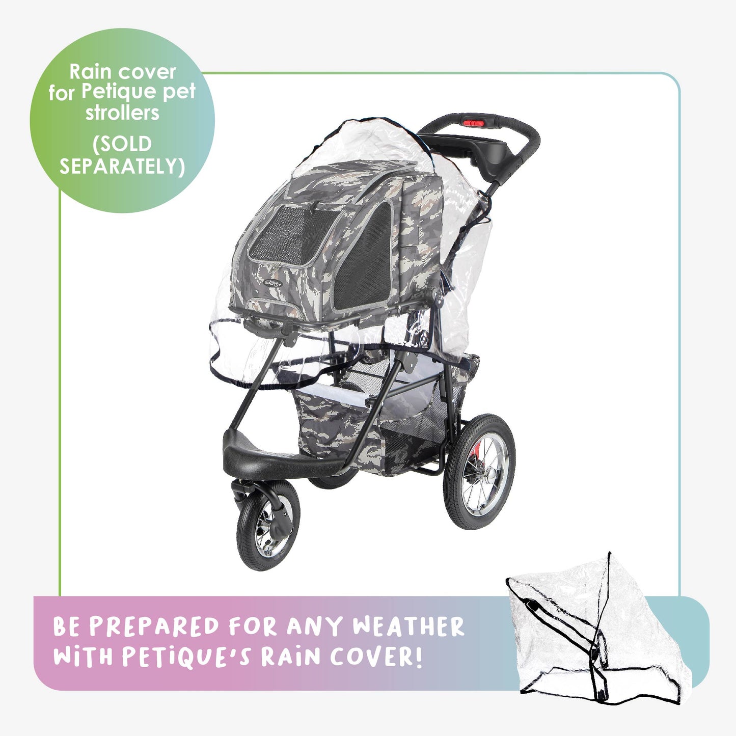 rain cover for 5-in-1 pet stroller