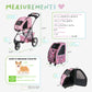 5-in-1 pet stroller measurements