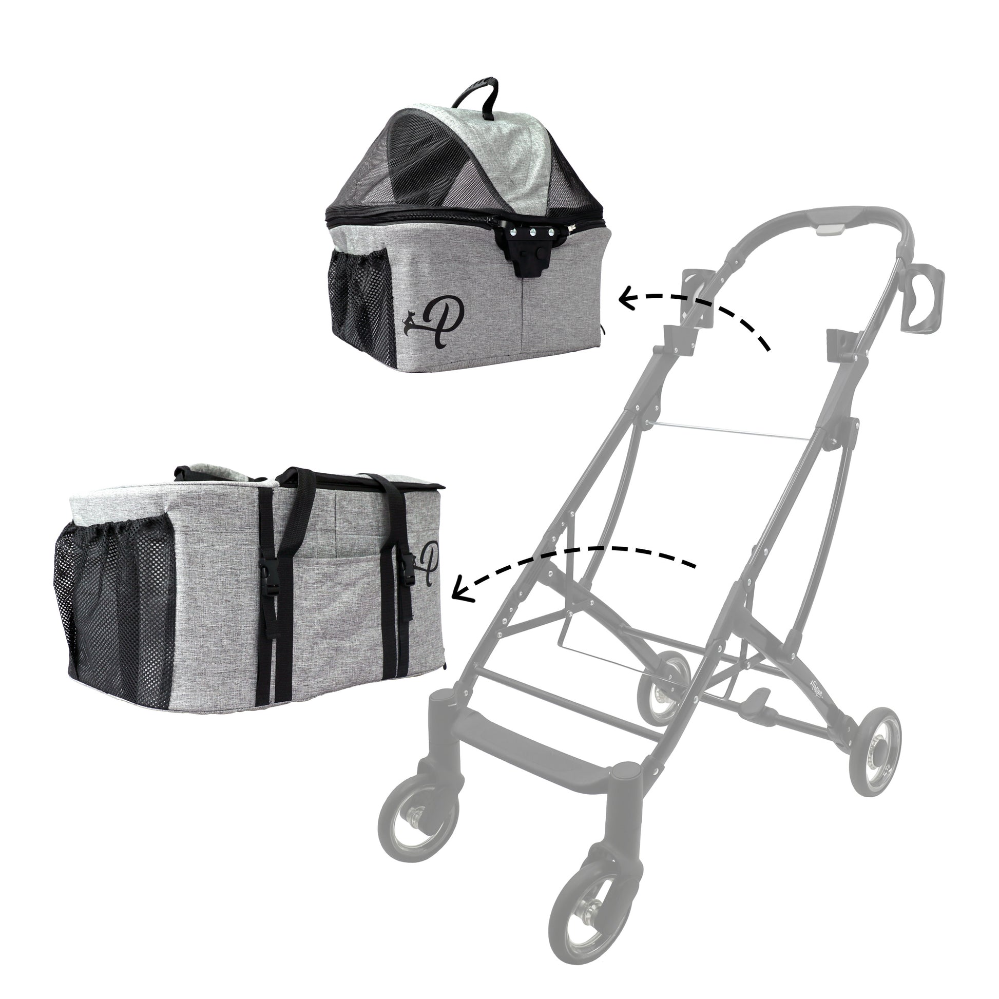 display4top pet travel stroller Deluxe Double Decker Pet Stroller for dogs, cats, and small animals – Petique, Inc