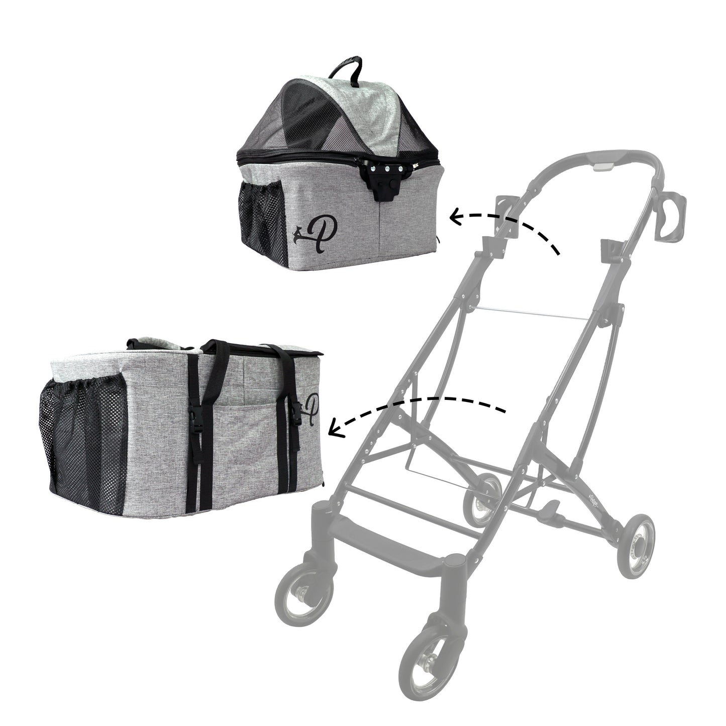 removable bassinets for dog pet stroller