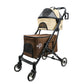 deluxe double decker pet stroller brown