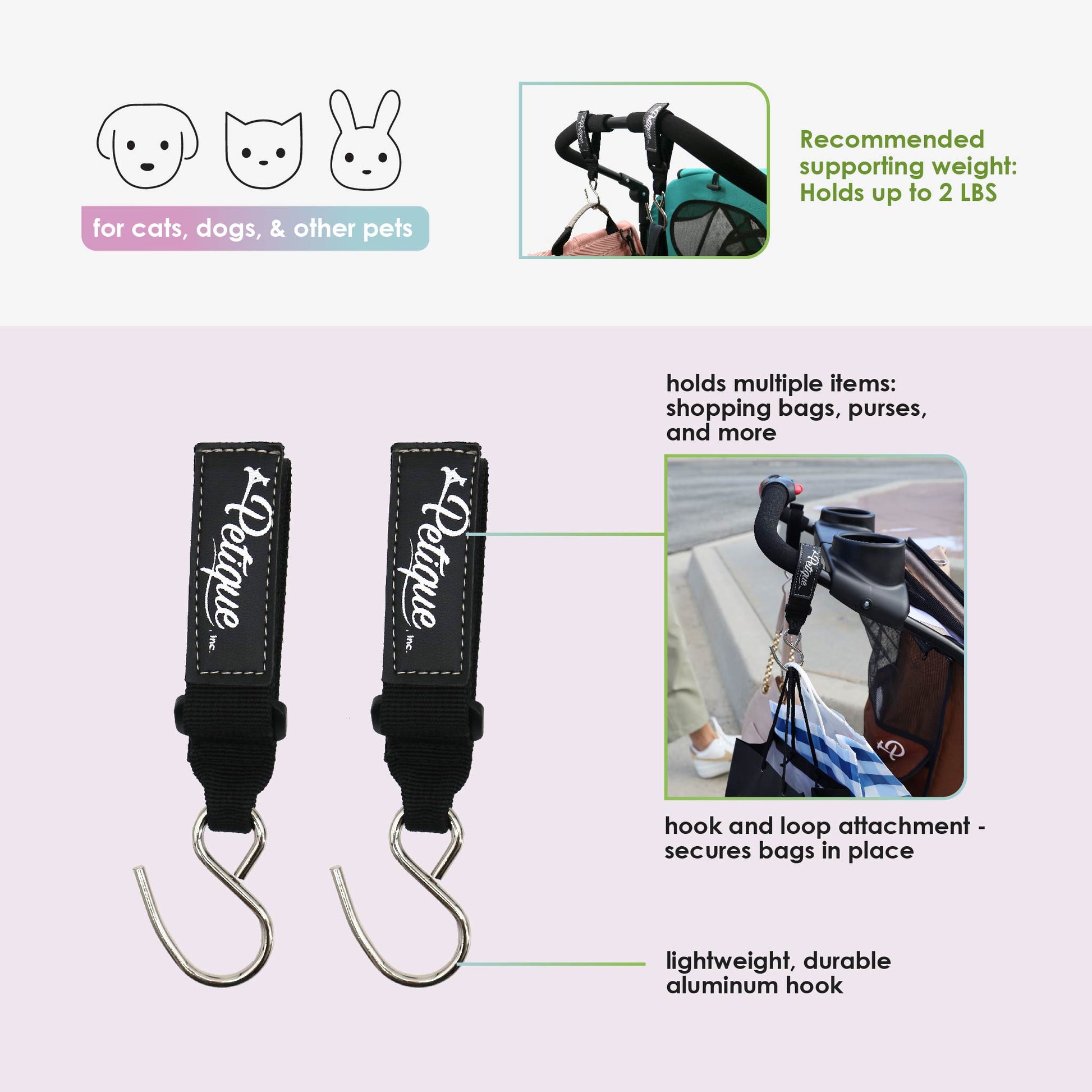 ez-fit stroller hooks features