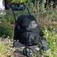 Simplicity Pet Stroller: Lightweight & Durable, One-Hand Fold, Safety Brakes, Mesh Ventilation, Front Entry, Cup Holder, 2 Leashes, Ideal for Small Pets, Seniors, Injured, Anxiety Relief, Travel & Outdoor Adventures, Supports Up to 45lbs