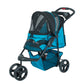 light blue pet stroller for dogs and cats