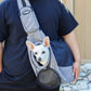 Sling Pet Carrier: Hands-Free, Over-the-Shoulder, Adjustable Leash, Padded Strap, Pee Pad Insert, Secure Pocket, Sturdy Board for Dogs, Cats, Small Animals, Supports up to 22 LBS