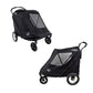 NEW & IMPROVED Apollo Elite Pet Stroller: Sturdy Ramp, Low to Ground, Air-Filled Bike Tires, Peek-a-Boo Window Folds Compact, Convertible Canopy, For Large & Multiple Dogs, Supports up to 133 LBS