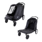 NEW & IMPROVED Apollo Elite Pet Stroller: Sturdy Ramp, Low to Ground, Air-Filled Bike Tires, Peek-a-Boo Window Folds Compact, Convertible Canopy, For Large & Multiple Dogs, Supports up to 133 LBS