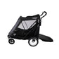 NEW & IMPROVED Apollo Elite Pet Stroller: Sturdy Ramp, Low to Ground, Air-Filled Bike Tires, Peek-a-Boo Window Folds Compact, Convertible Canopy, For Large & Multiple Dogs, Supports up to 133 LBS