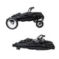 NEW & IMPROVED Apollo Elite Pet Stroller: Sturdy Ramp, Low to Ground, Air-Filled Bike Tires, Peek-a-Boo Window Folds Compact, Convertible Canopy, For Large & Multiple Dogs, Supports up to 133 LBS