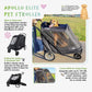 NEW & IMPROVED Apollo Elite Pet Stroller: Sturdy Ramp, Low to Ground, Air-Filled Bike Tires, Peek-a-Boo Window Folds Compact, Convertible Canopy, For Large & Multiple Dogs, Supports up to 133 LBS