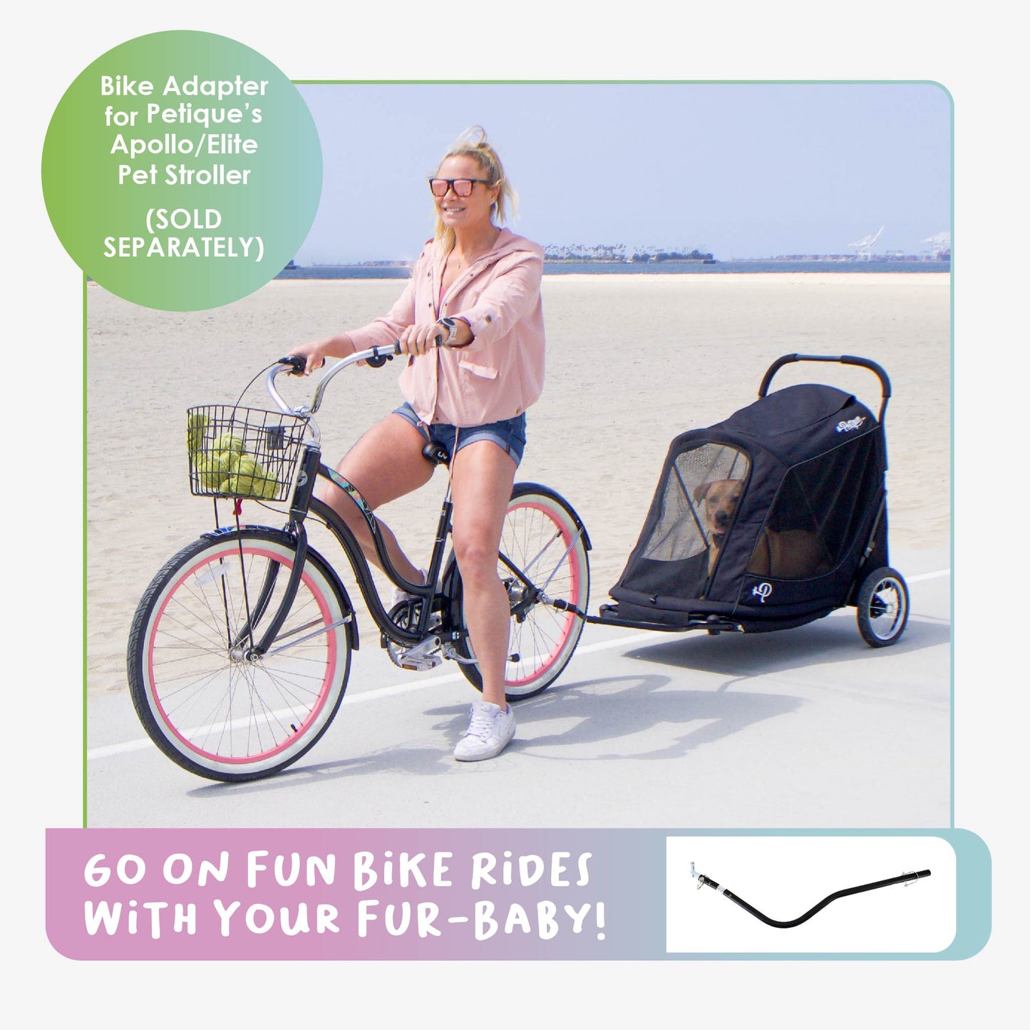 NEW & IMPROVED Apollo Elite Pet Stroller: Sturdy Ramp, Low to Ground, Air-Filled Bike Tires, Peek-a-Boo Window Folds Compact, Convertible Canopy, For Large & Multiple Dogs, Supports up to 133 LBS