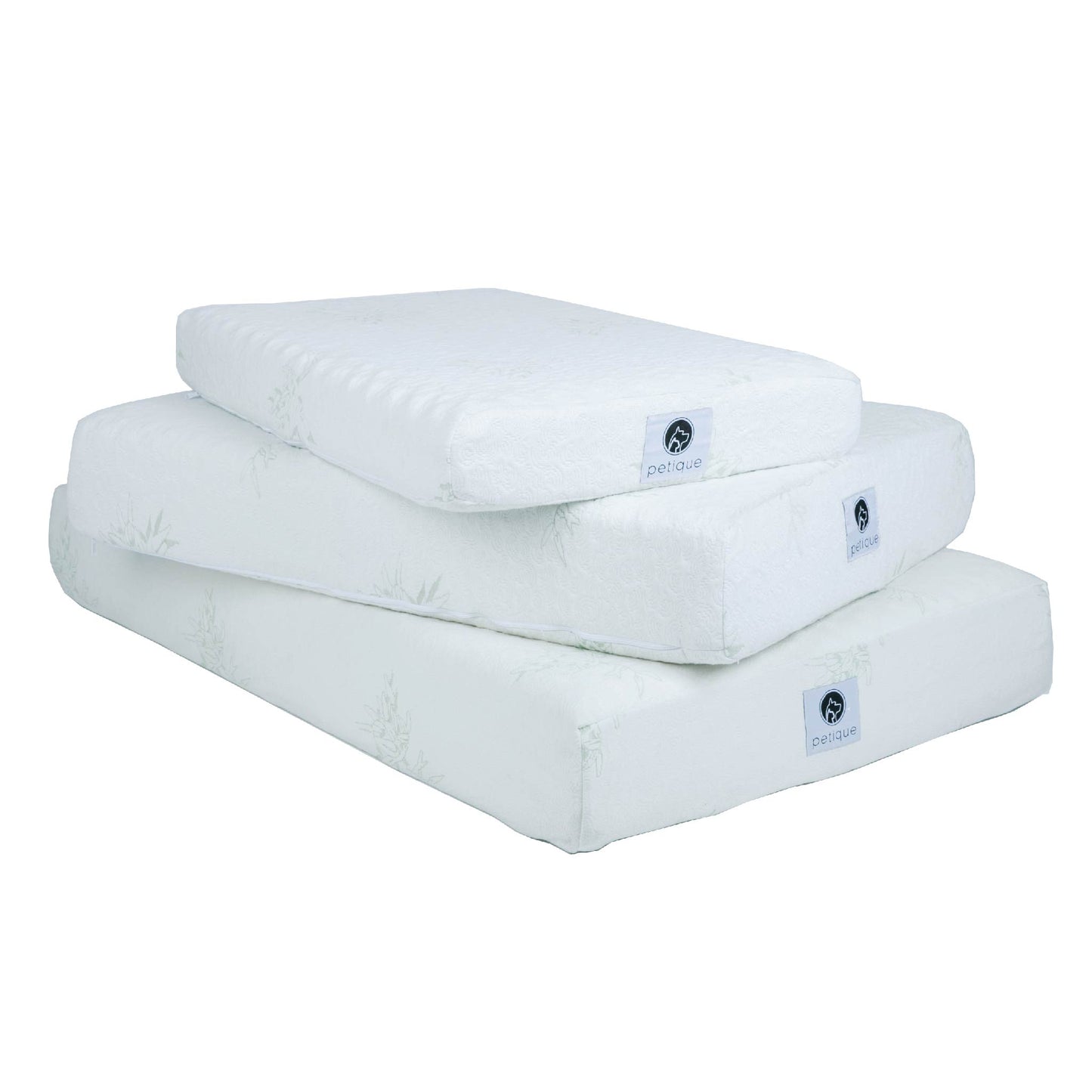 PETIQUE Bamboo Orthopedic Memory Foam Pet Bed - Small/Medium/Large, Sustainable, Non-Toxic, Hypoallergenic, for Dogs/Cats/Other Animals