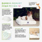 PETIQUE Bamboo Orthopedic Memory Foam Pet Bed - Small/Medium/Large, Sustainable, Non-Toxic, Hypoallergenic, for Dogs/Cats/Other Animals