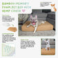 Bamboo Memory Foam Pet Bed WITH HEMP COVER