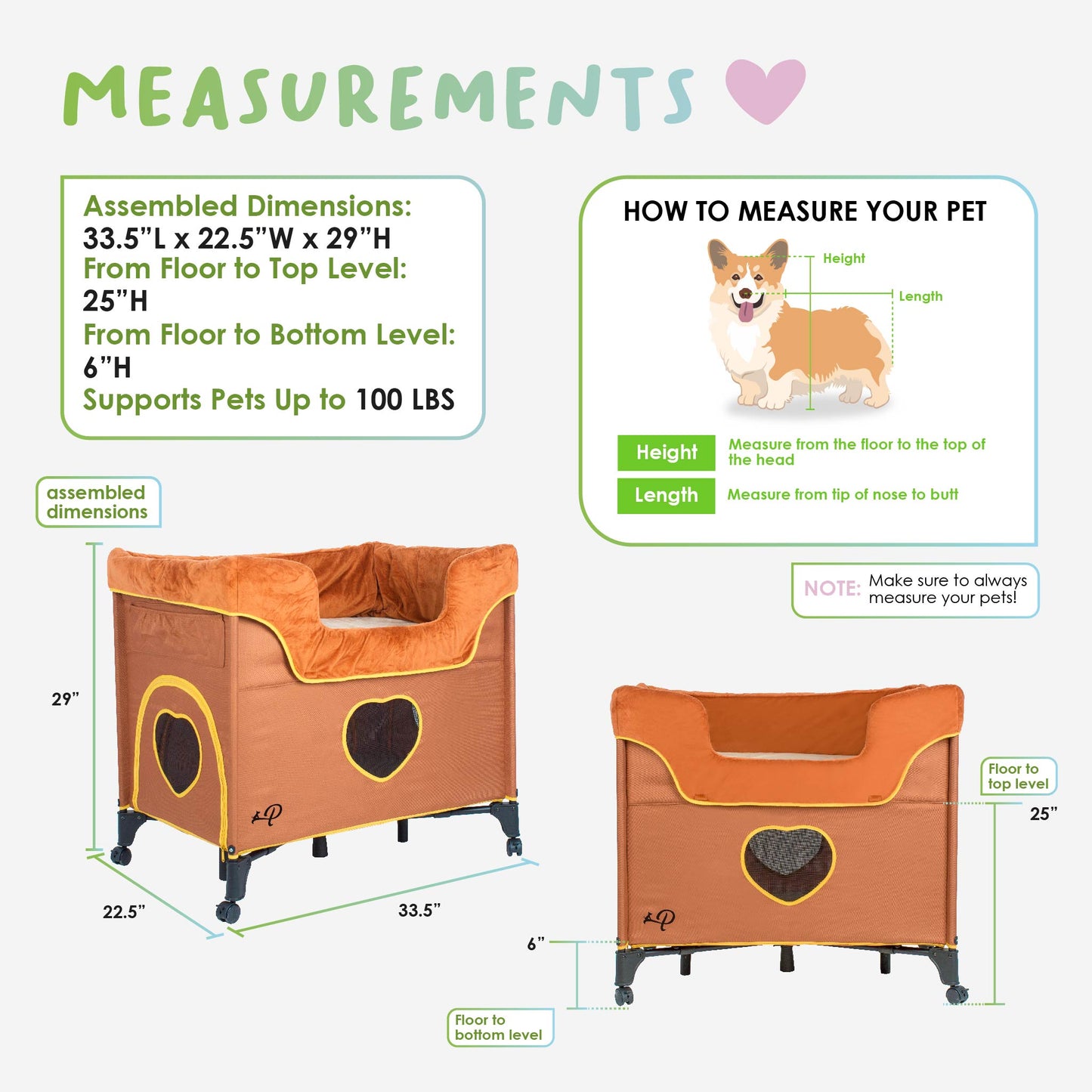 OPEN-BOX | Pet Bunk Bed - Lion's Den (Orange)