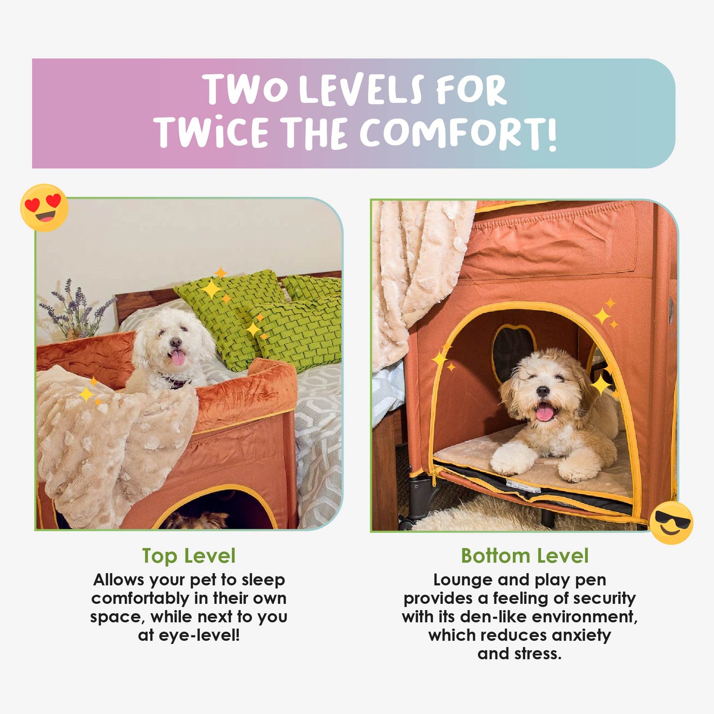 OPEN-BOX | Pet Bunk Bed - Lion's Den (Orange)