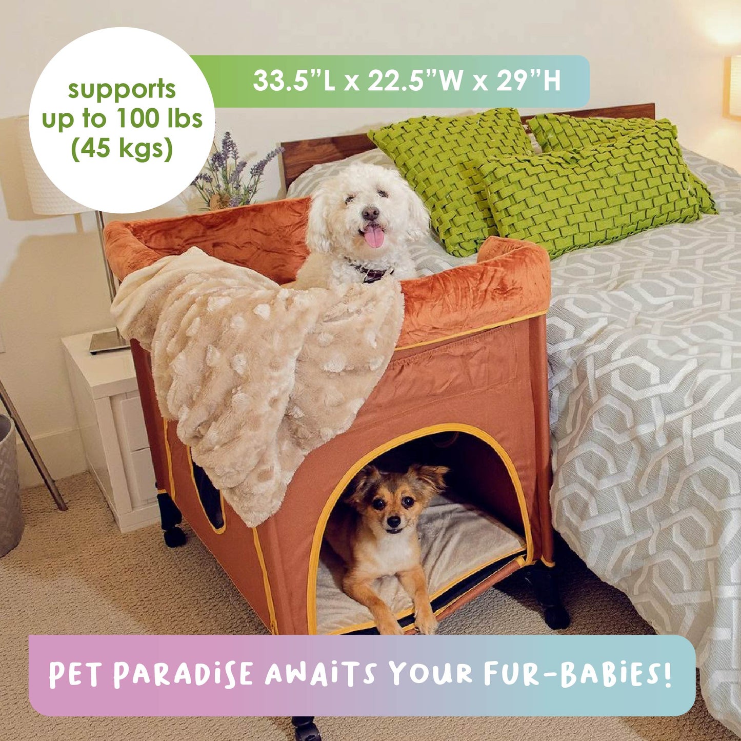 OPEN-BOX | Pet Bunk Bed - Lion's Den (Orange)