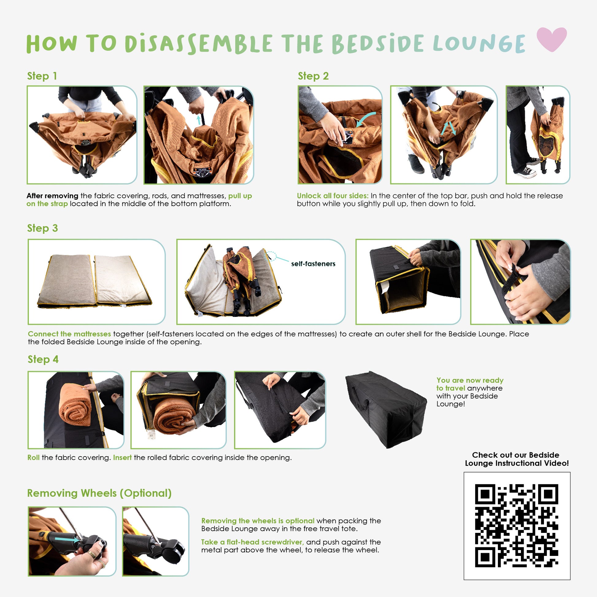 how to disassemble bedside lounge