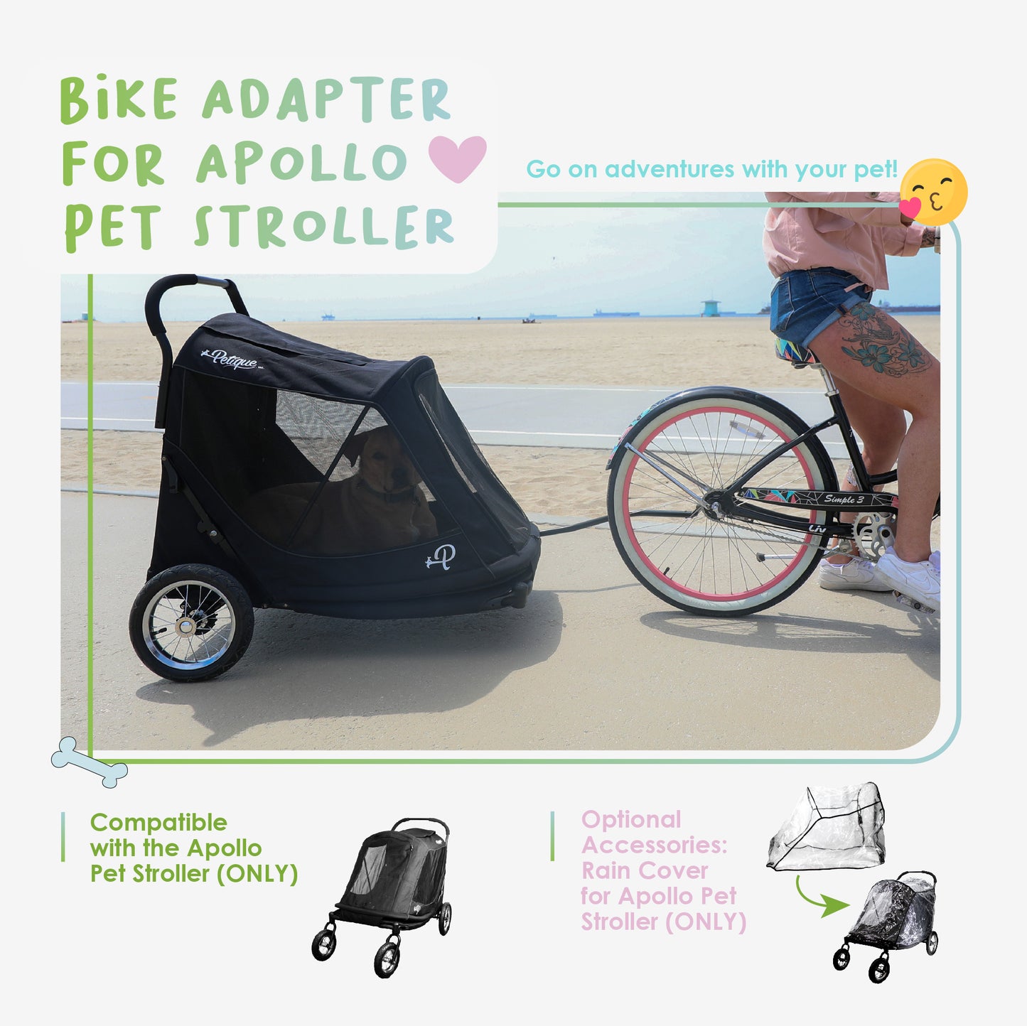 bike adapter for apollo pet stroller