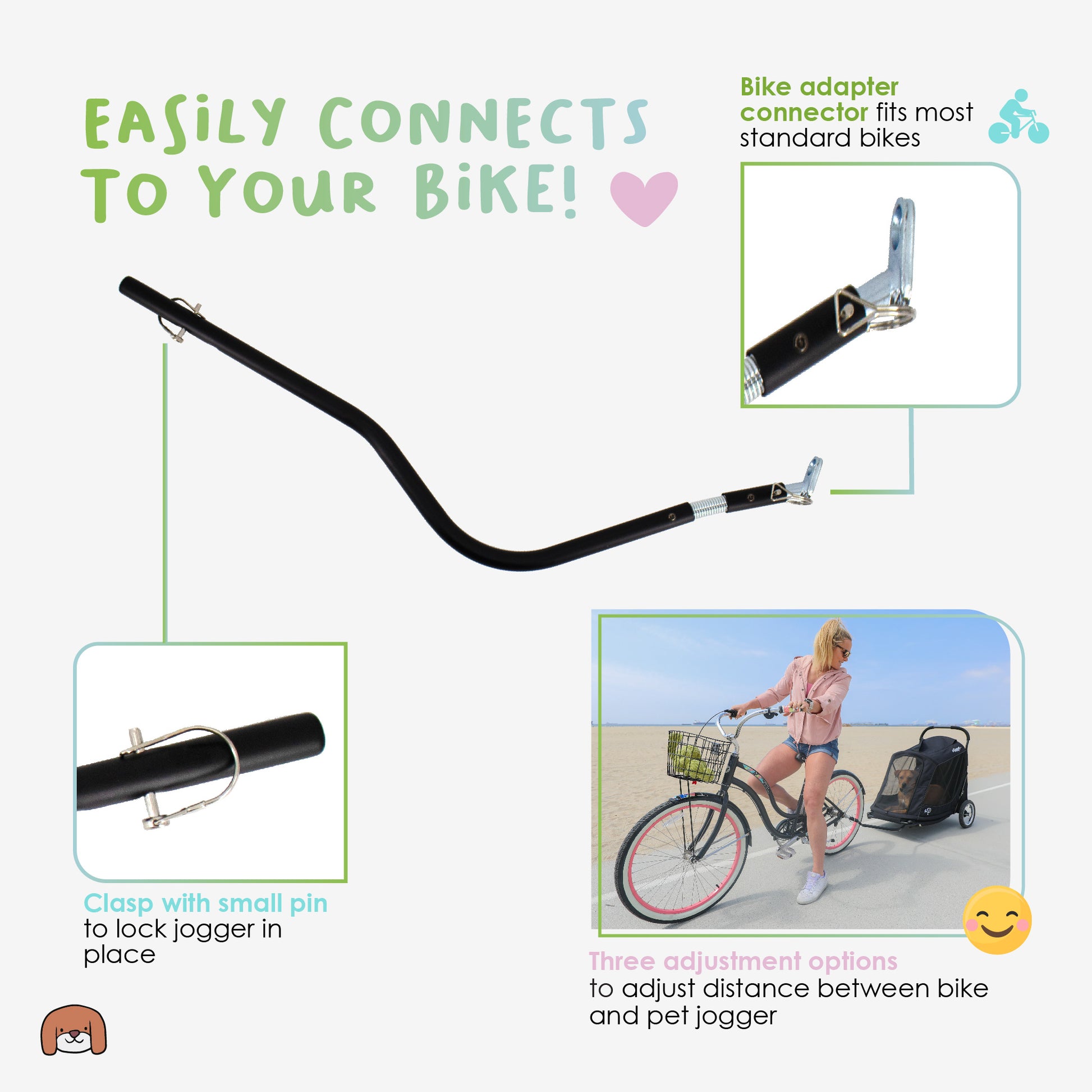 easy bike adapter for petique apollo pet stroller