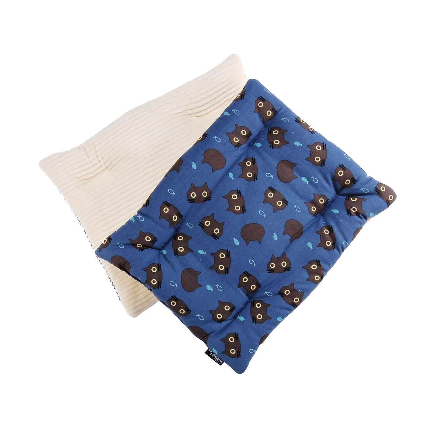 Comfy Mat Pet Bed: Breathable Cotton, Reversible & Cooling Side for Hot Days, Velvety Side for Cold Days, Angel Hair Fiber, Handmade Stitching, Perfect for Crates & Travel, for Small Animals