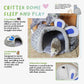 Critter Dome Sleep and Play: Comfortable Soft Material, Security & Snuggling, Durable Fabric, Warm in Winter, Cool in Summer, for Small Animals