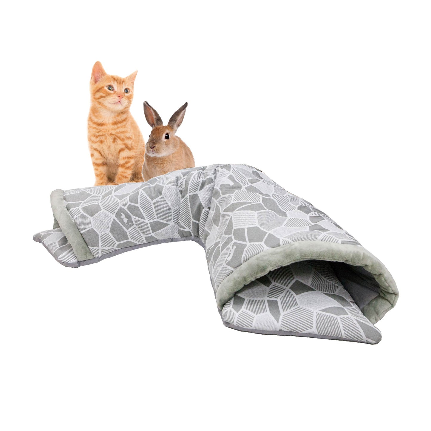 Critter Tunnel Sleep and Play: Comfortable Soft Material, Fun Play Environment, Two Lookout Openings, Keeps Pets Busy, Sense of Security, Durable Scratch-Resistant Fabric, for Small Animals