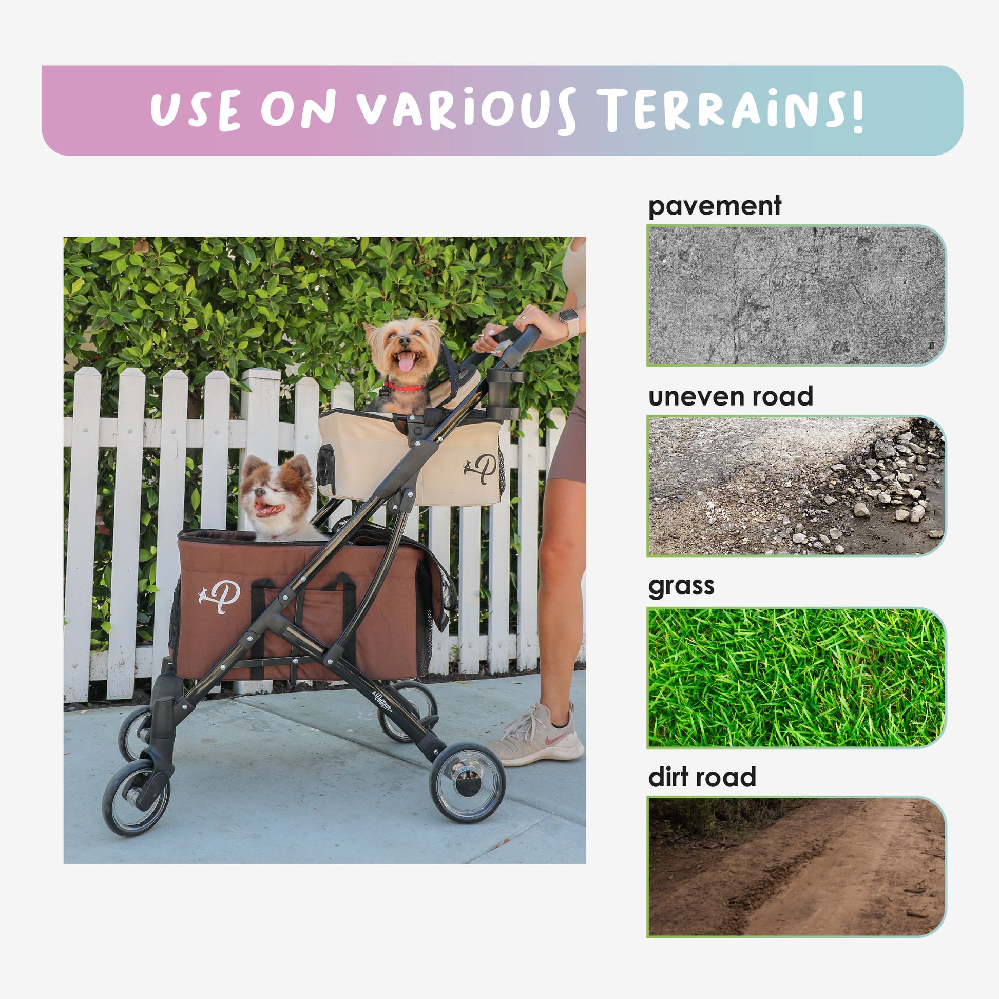petique double decker pet stroller Deluxe Double Decker Pet Stroller