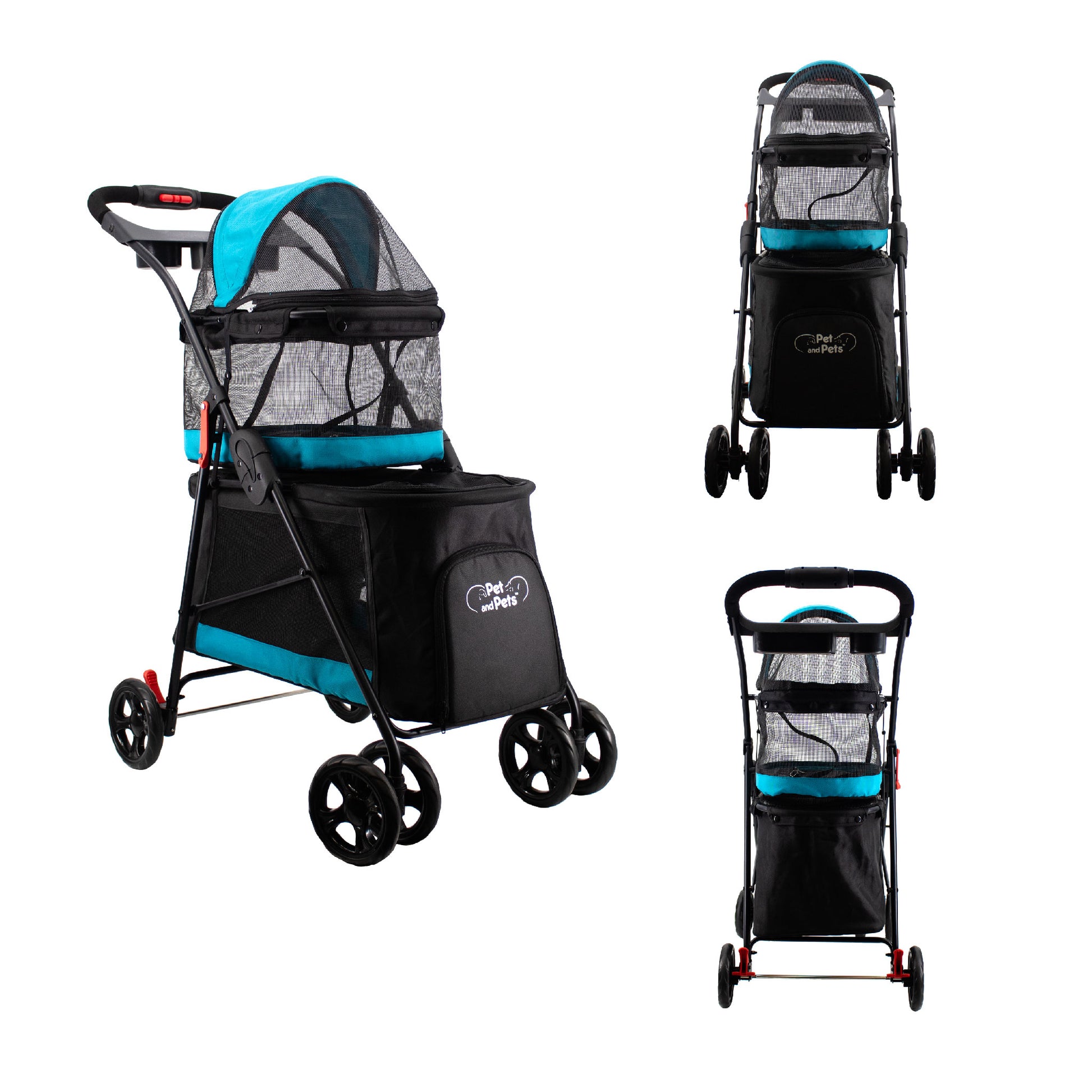 double decker pet stroller front and back