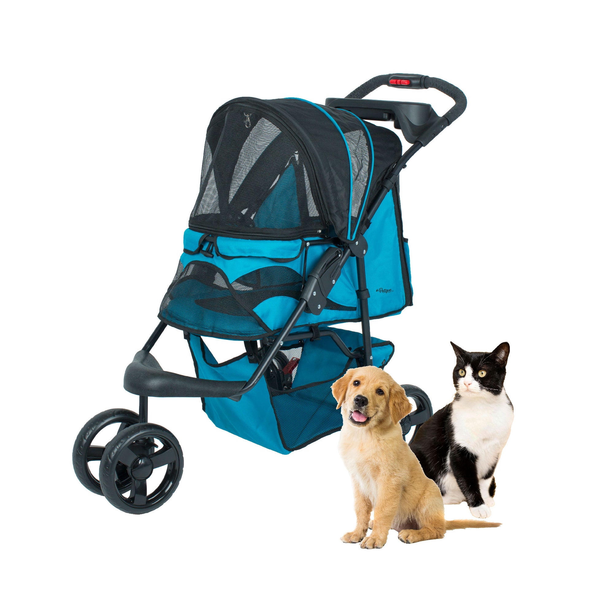 light blue mermaid durable pet stroller