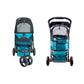 light blue pet stroller