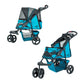 durable pet stroller in light blue