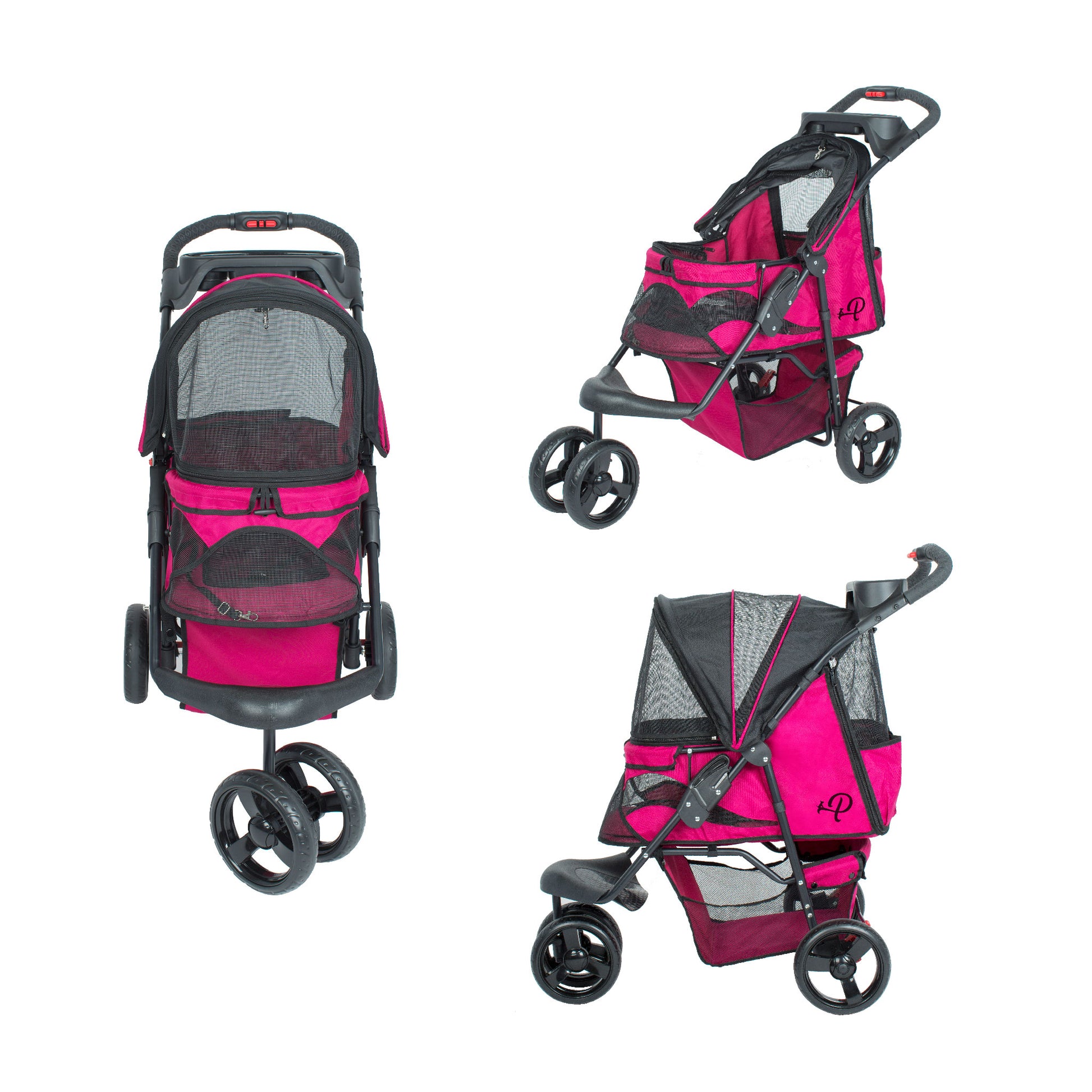 razzberry durable pet stroller magenta