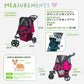 durable pet stroller measurements