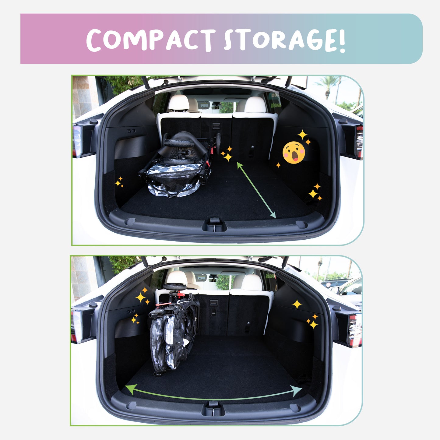 durable pet stroller fits in car trunk