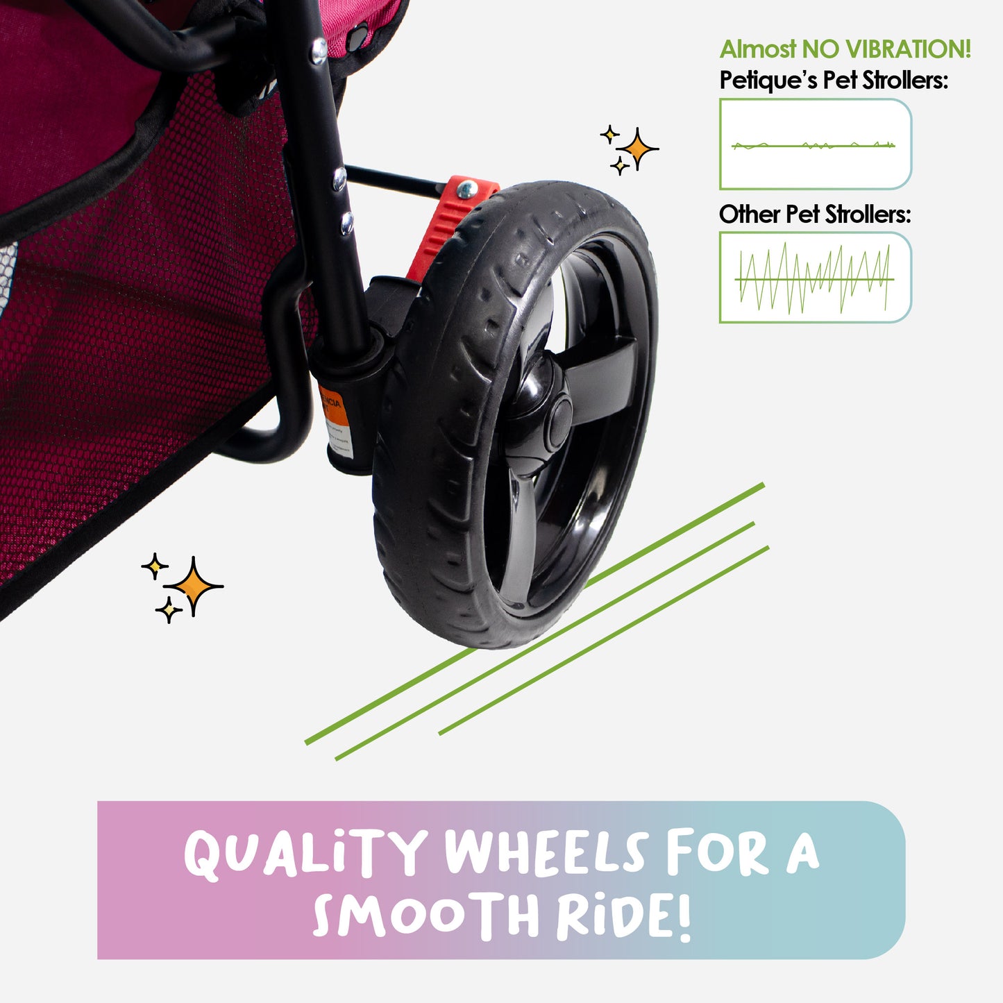durable pet stroller smooth ride